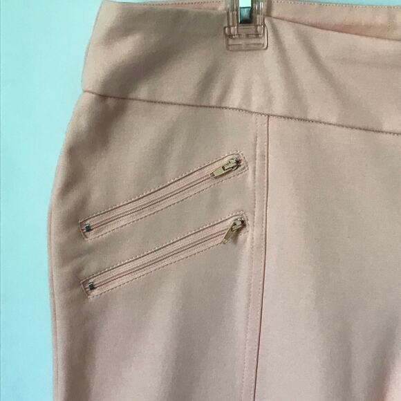 Soho Apparel Ltd Pants Womens Slim Ankle Medium Pink Stretch Four Zip Pockets XL - Picture 4 of 8